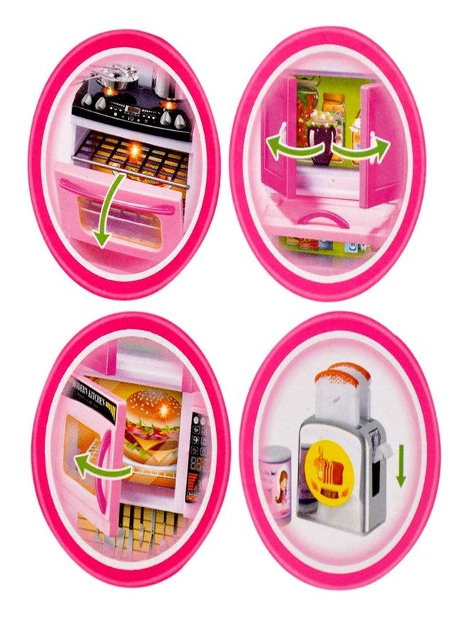 SKYBUCKET 4-Door Dream House Kitchen setight Sound Features for Kidsoys for Kids - Image 3